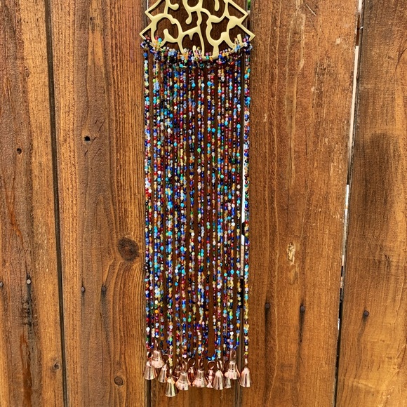 NEW! Multicolored Rainbow Beaded Bohemian Christmas Tree Sun Catcher Mobile - Picture 5 of 11